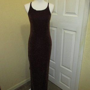 Backless Sparkle Vintage Maxi Dress
